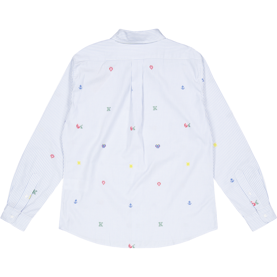 Shirt Ls Kenzo Pixel Light Blue
