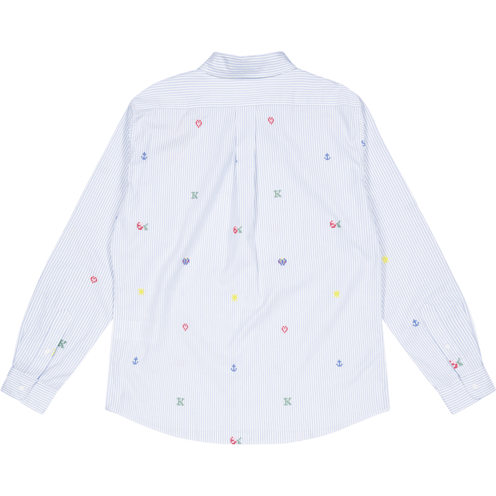 Shirt Ls Kenzo Pixel Light Blue