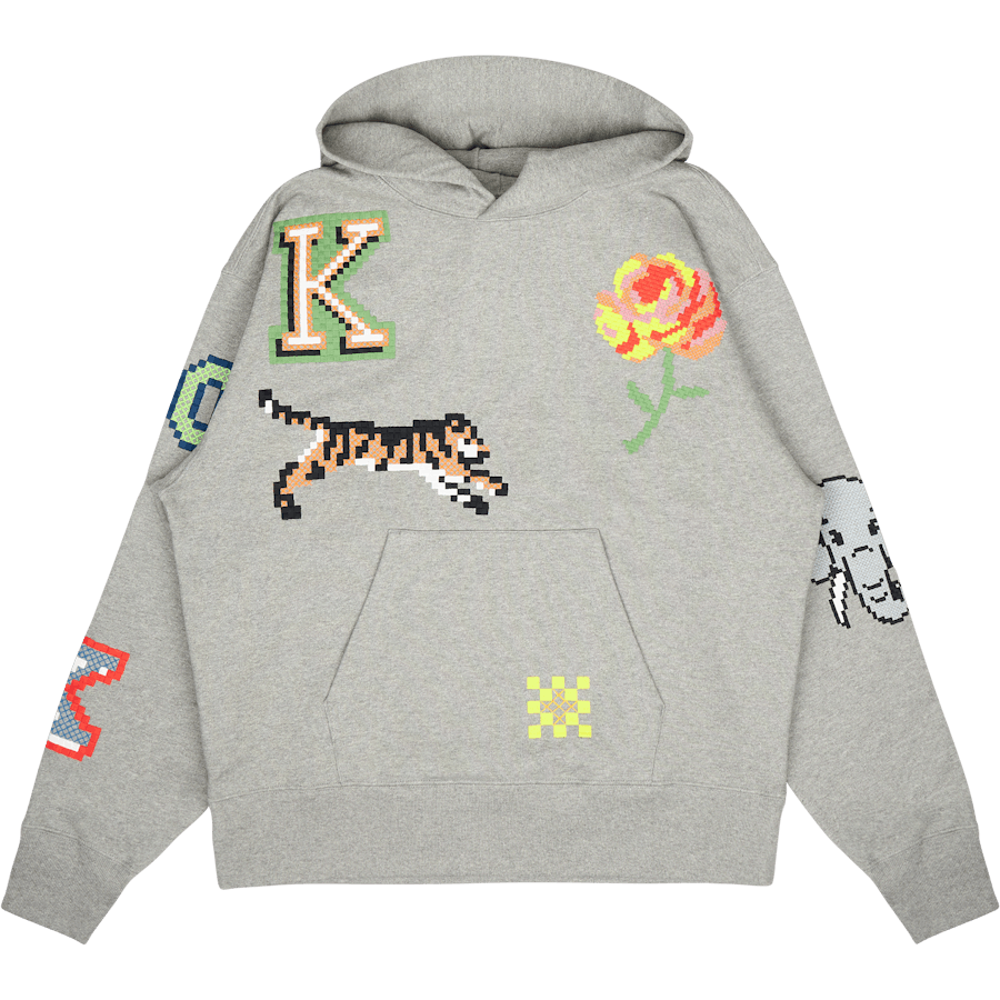 Sweat Kenzo Pixel Pearl Grey