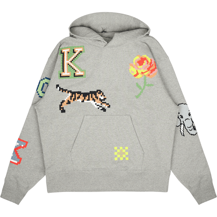 Sweat Kenzo Pixel Pearl Grey