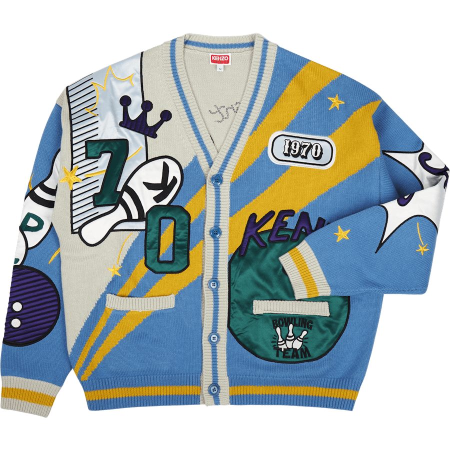 Cardigan Bowling Elephant Cyan