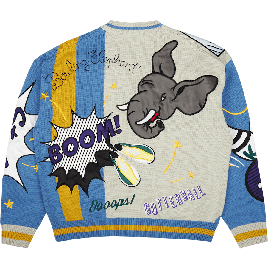 Cardigan Bowling Elephant Cyan