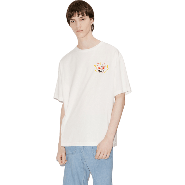 T-krekls Boulinga zilonis Off White