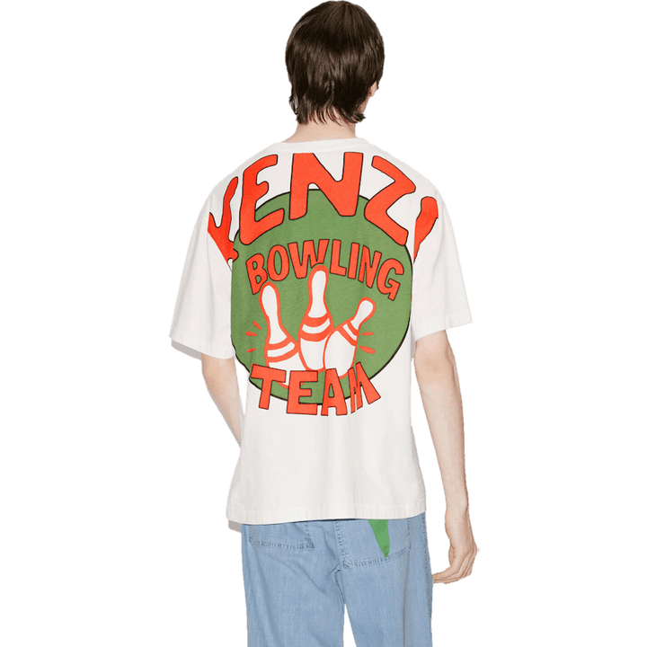 T-krekls Boulinga zilonis Off White