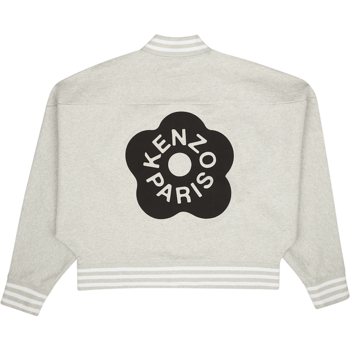 Zip Up Sweatshirt Boke Flower  Pale Grey