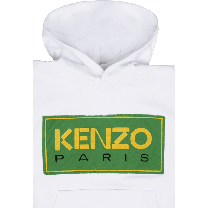 Hoodie Tricolor Kenzo Paris White