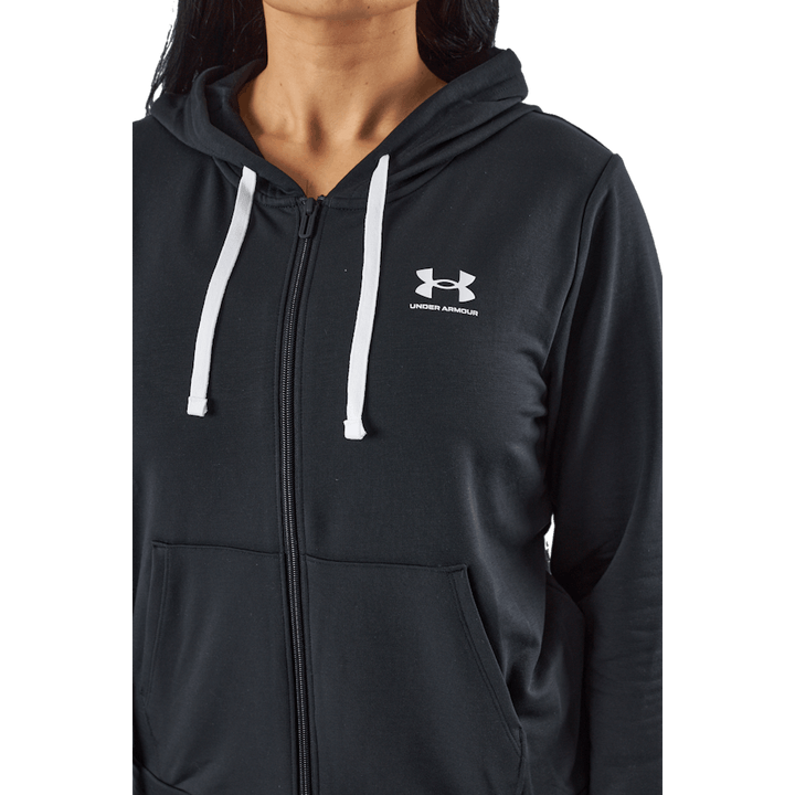 Sweat à capuche Rival Terry Fz noir