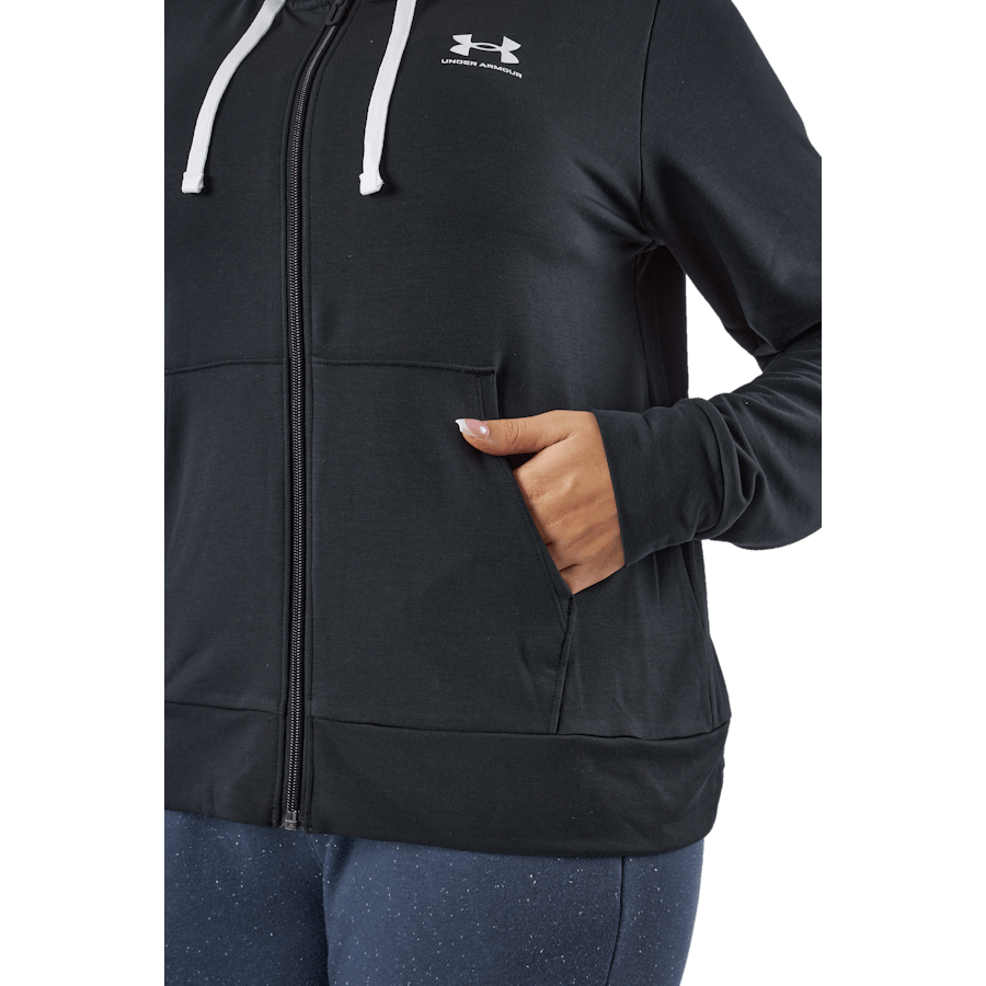 Sweat à capuche Rival Terry Fz noir