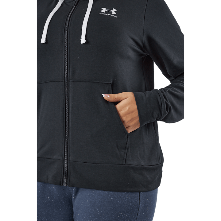 Sweat à capuche Rival Terry Fz noir