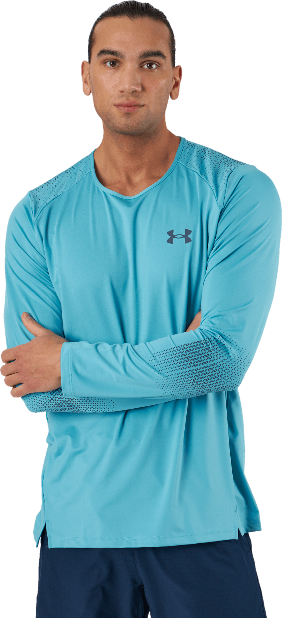 Ua Armourprint Ls Glacier Blue