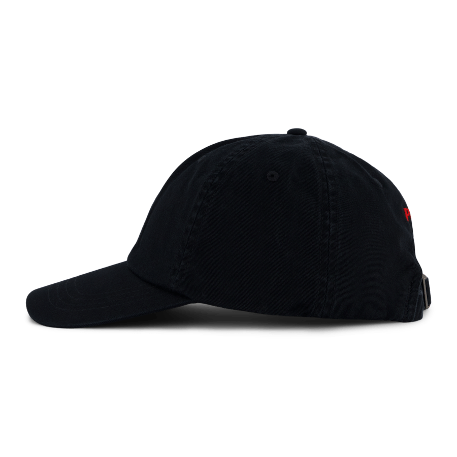 Cappello a sfera in cotone Chino Polo nero / RL2000 rosso
