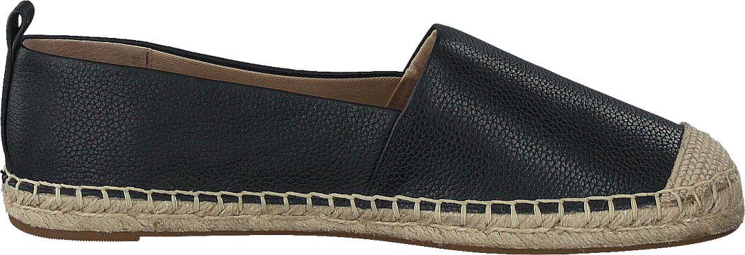 Cameryn IV Tumbled Leather Espadrille Black