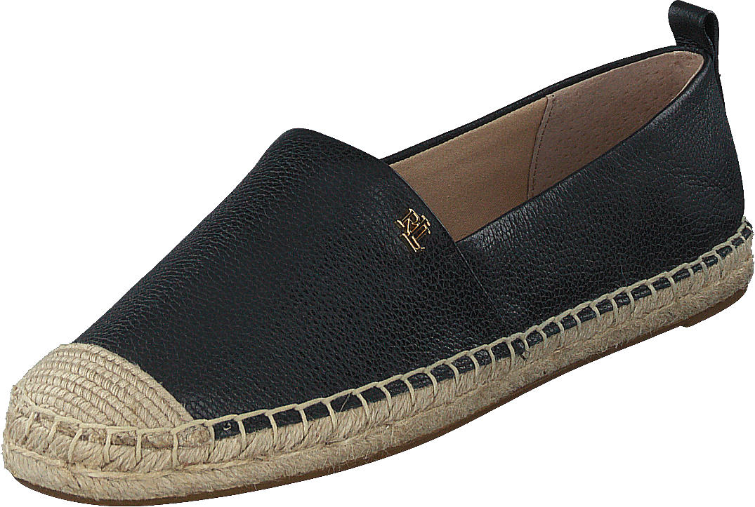 Cameryn IV Tumbled Leather Espadrille Black