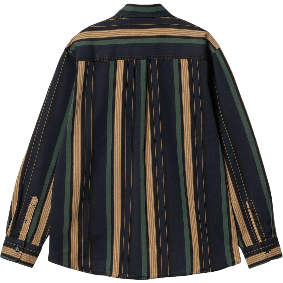 L/s Dorado Shirt Dorado Stripe, Dark Navy