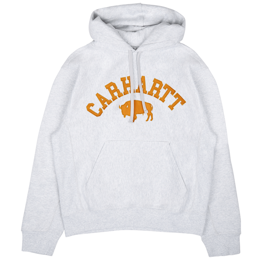 Hooded Locker Sweat Ash Heather / Brown