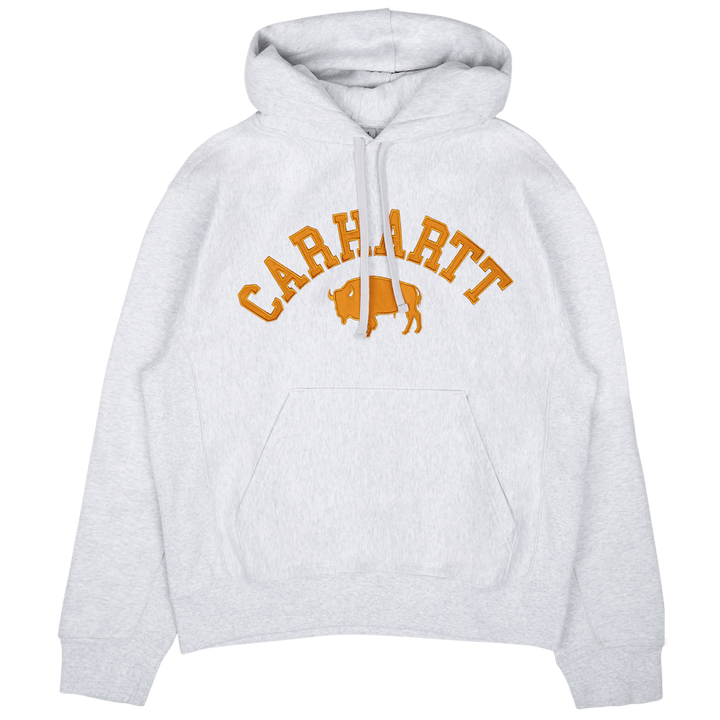 Hooded Locker Sweat Ash Heather / Brown