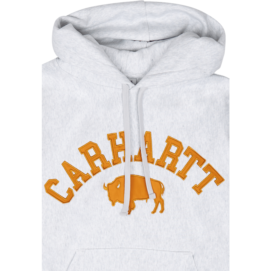 Hooded Locker Sweat Ash Heather / Brown
