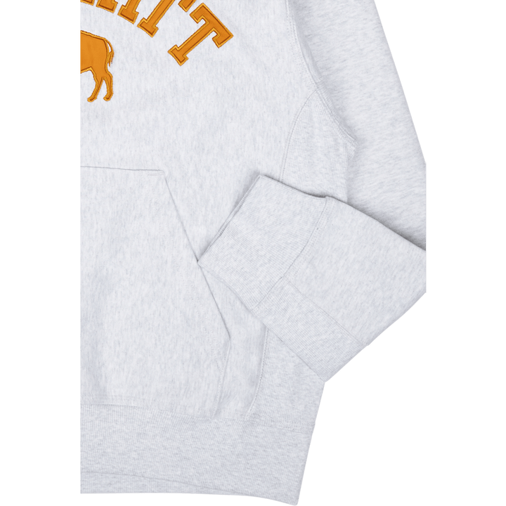 Hooded Locker Sweat Ash Heather / Brown