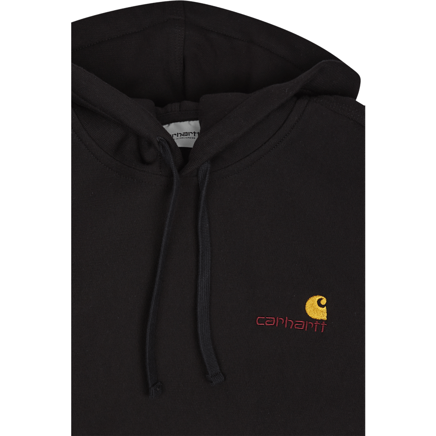 Hooded American Script Sweat Black