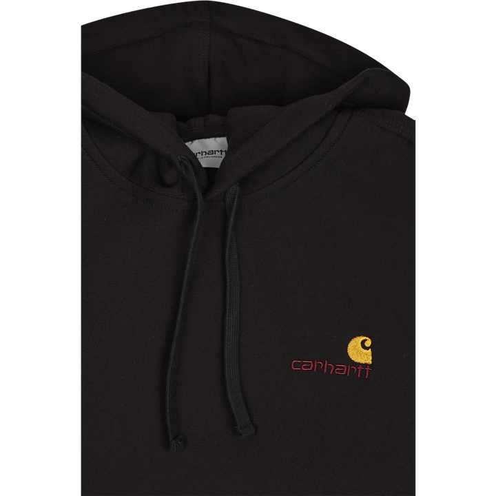 Hooded American Script Sweat Black