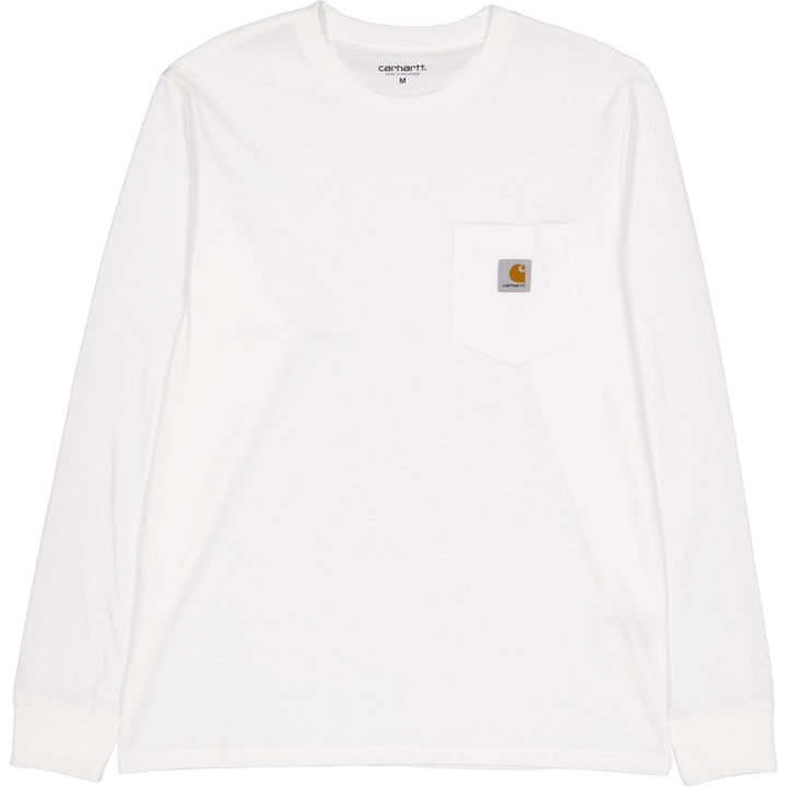 Tričko s kapsami L/s White