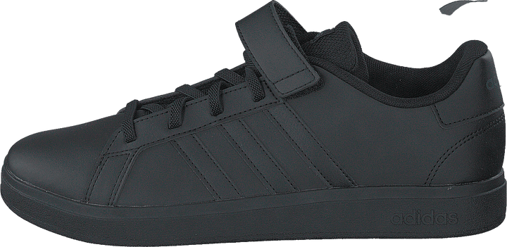 Grand Court Elastická obuv se šněrováním a horním páskem Core Black / Core Black / Grey Six