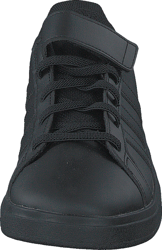 Grand Court Elastická obuv se šněrováním a horním páskem Core Black / Core Black / Grey Six