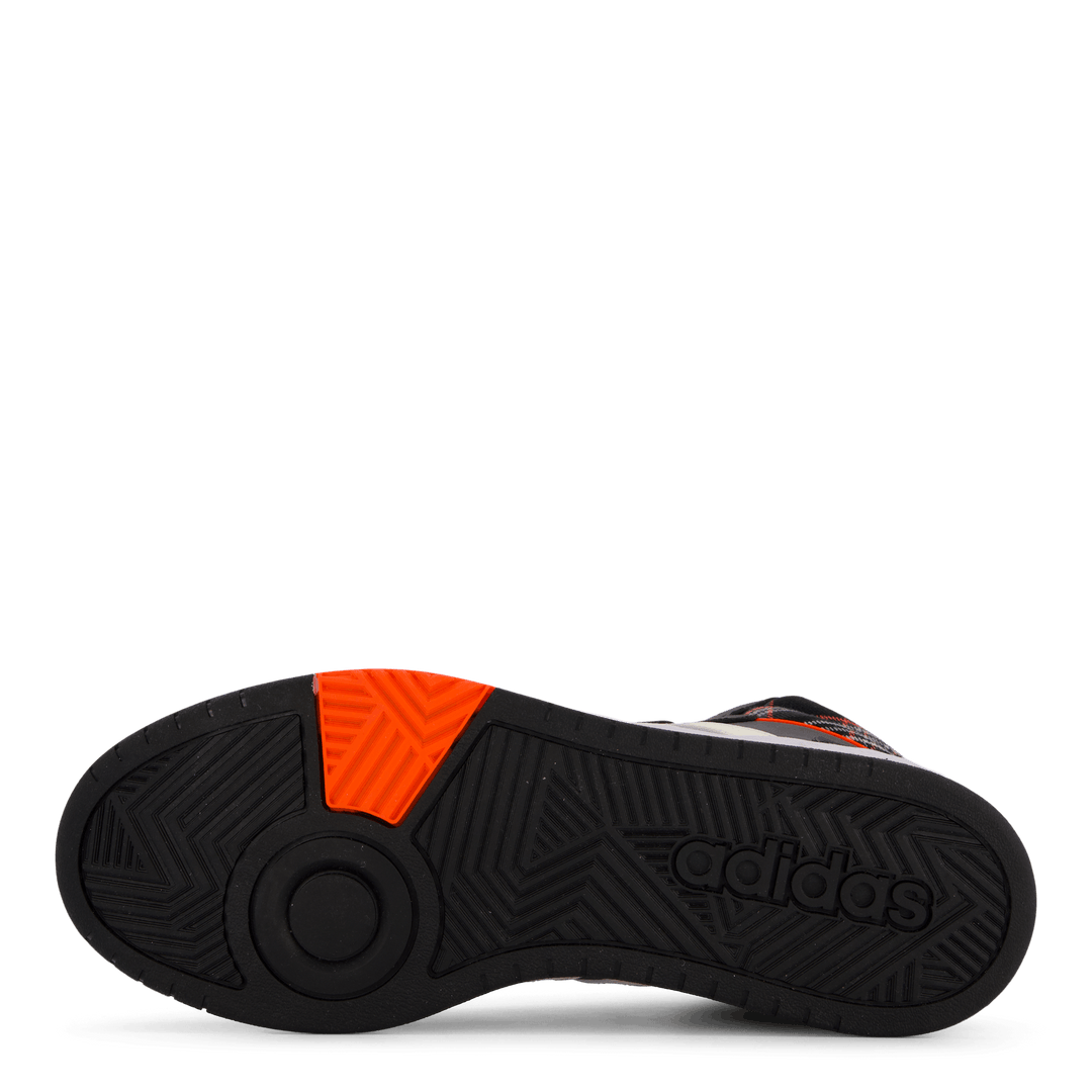 Hoops 3.0 Mid Lifestyle Basketball Classic Vintage Shoes Core Black / Chalk White / Grey Two