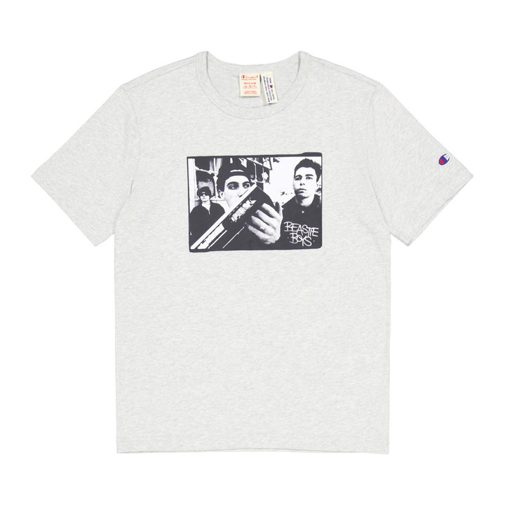 T-shirt mit Rundhalsausschnitt Grau Melange Light