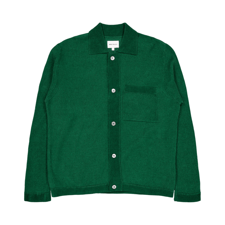 Erik Chenille Jacke Flaschengrün