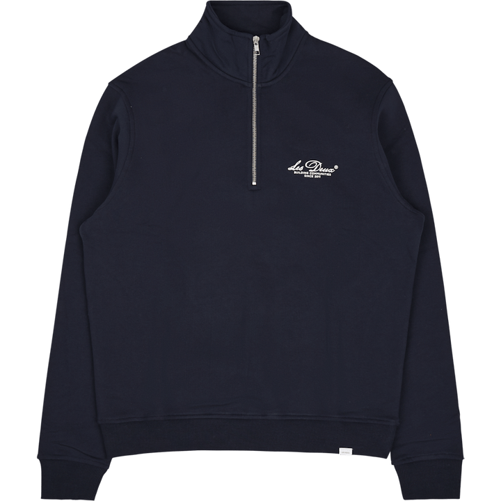 Les Deux Cedric - Felpa con mezza zip, colore scuro