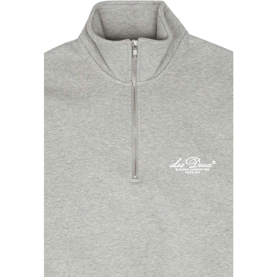 Les Deux Cedric - Felpa con mezza zip - Mélange