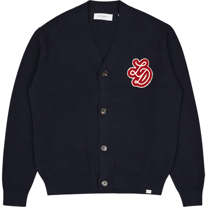 Les Deux Forrest Varsity Cardigan Foncé