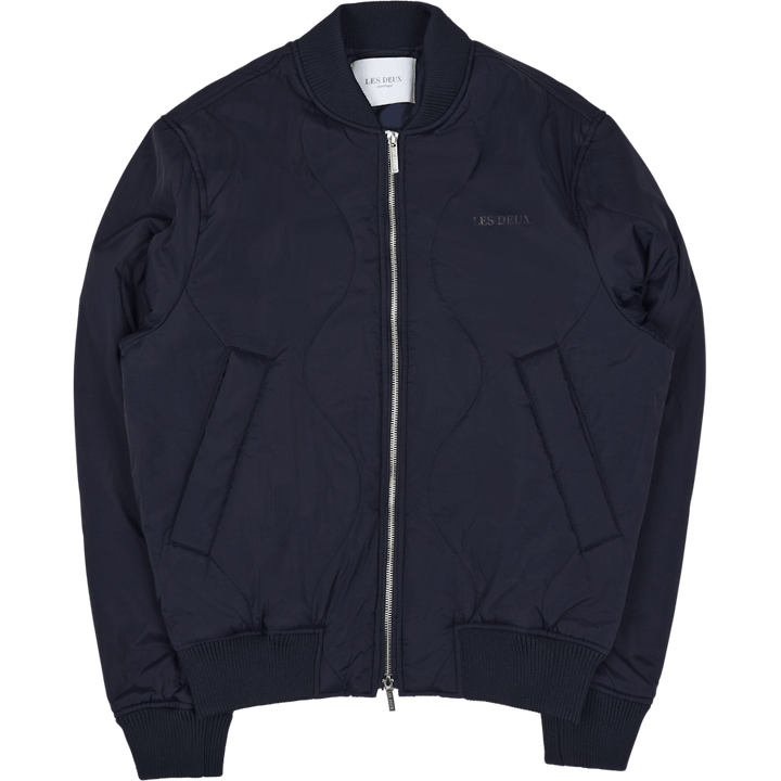 Les Deux Norman Quilted Bomber Jacket Dark