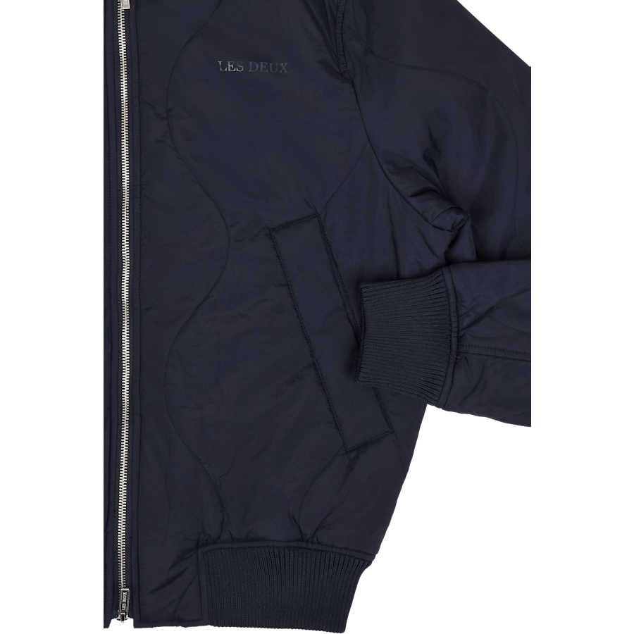 Les Deux Norman Quilted Bomber Jacket Dark