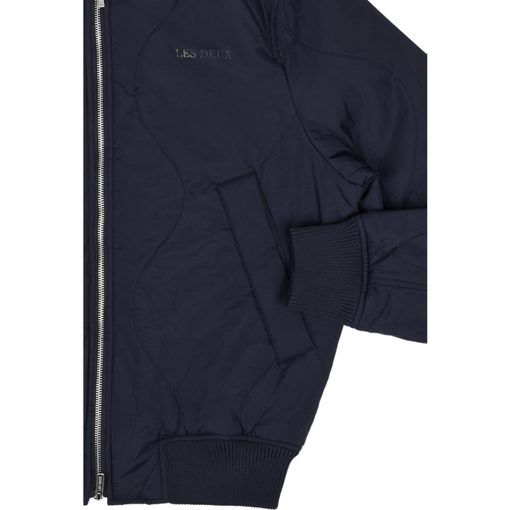 Les Deux Norman Quilted Bomber Jacket Dark