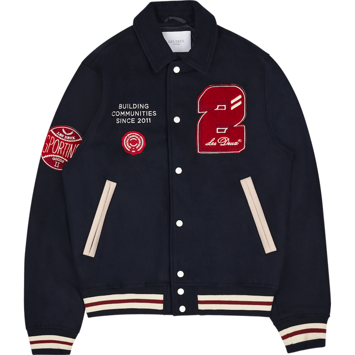 Les Deux Varsity Wool Jacket 2 Dark Navy