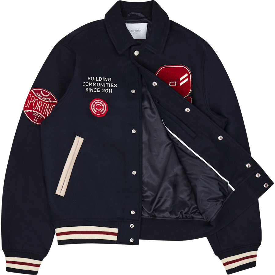 Les Deux Varsity Wool Jacket 2 Dark Navy