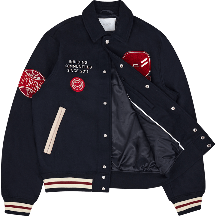 Les Deux Varsity Wool Jacket 2 Dark Navy