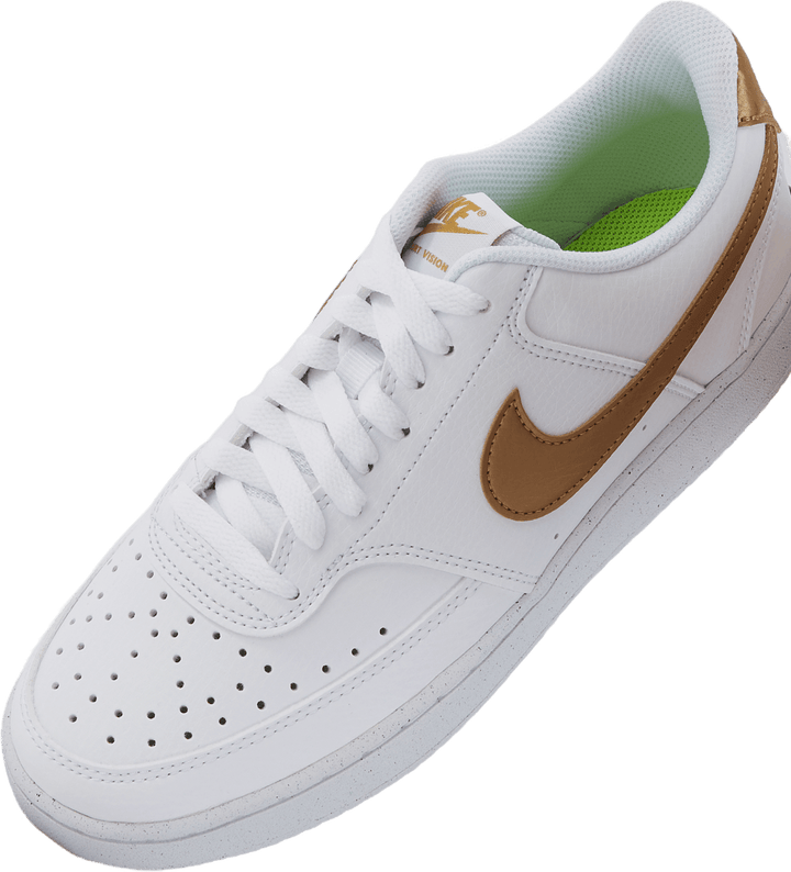 Court Vision Low Next Nature Women's Shoes WHITE/METALLIC GOLD-WHITE