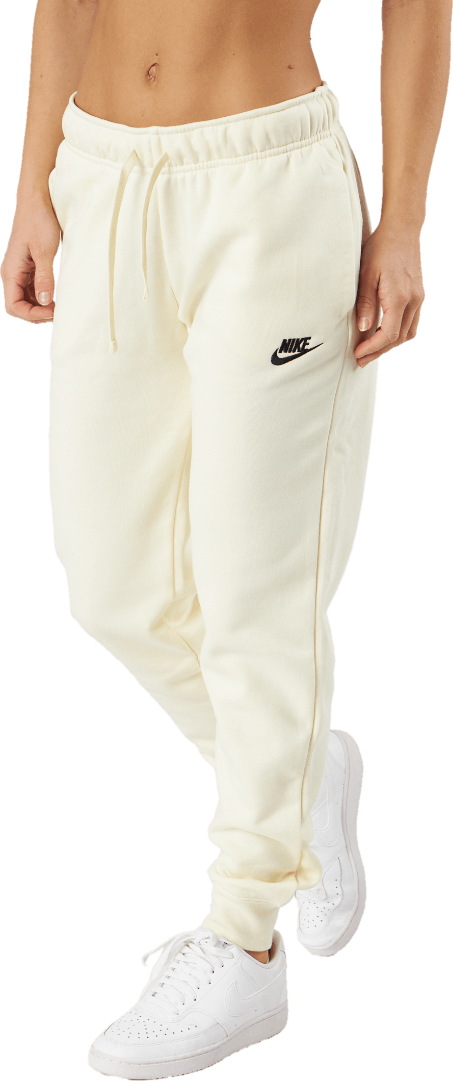 Sportswear Club Fleece Joggers a vita media da donna COCONUT MILK/BLACK