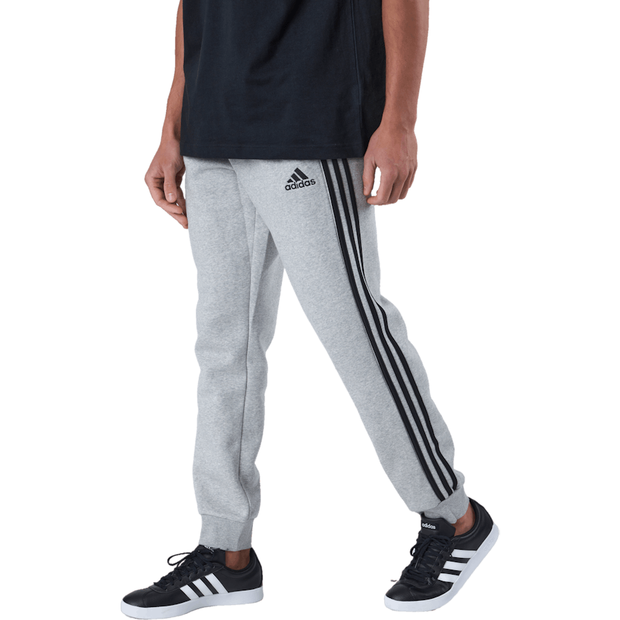 Essentials Fleece Tapered Cuff 3-Stripes Joggers Medium Grey Heather
