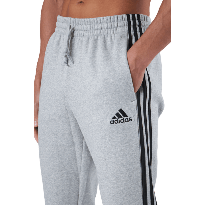 Essentials Fleece Tapered Cuff 3-Stripes Joggers Medium Grey Heather