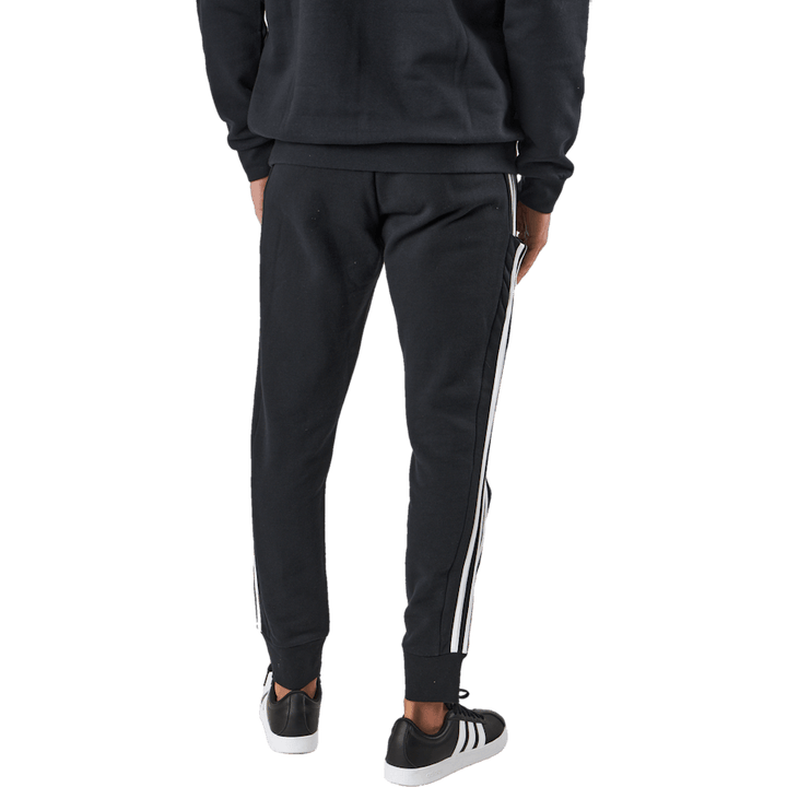 Essentials Joggerji iz francoskega frotirja z zoženimi manšetami in 3 črticami Black