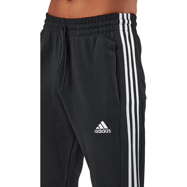 Essentials Joggerji iz francoskega frotirja z zoženimi manšetami in 3 črticami Black