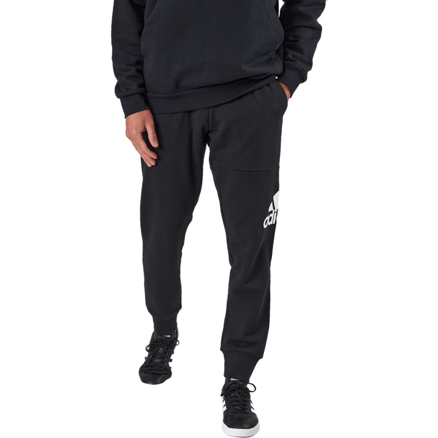Joggers Essentials in French Terry con polsino affusolato e logo Nero