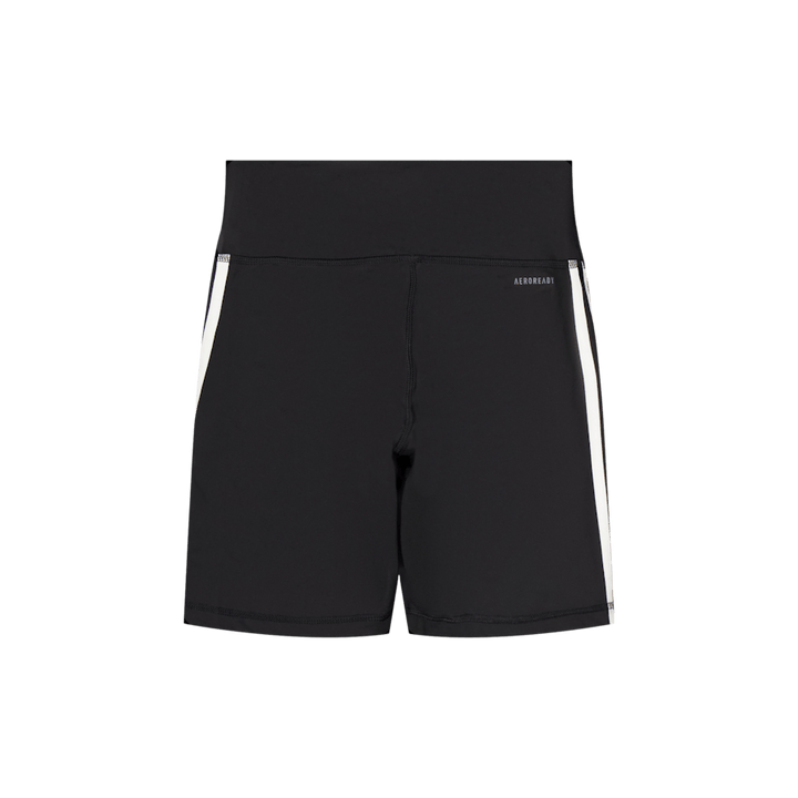 Training Essentials 3-Stripes High-Waisted Short Leggings Black