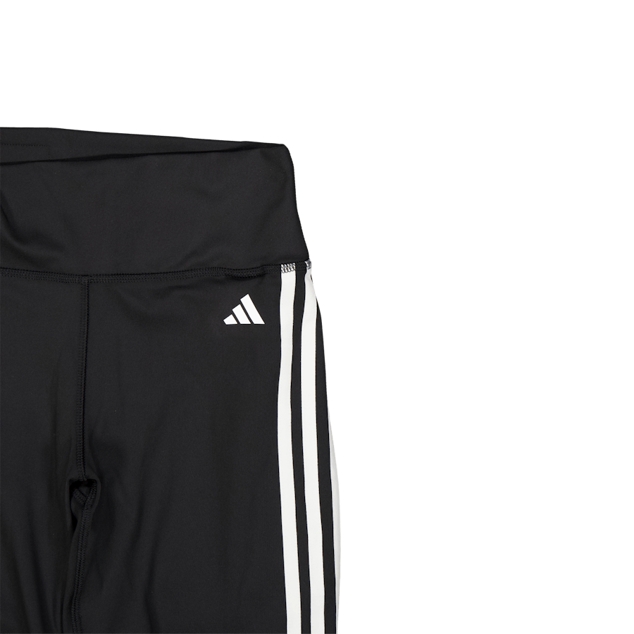 Training Essentials 3-Stripes High-Waisted Short Leggings Black