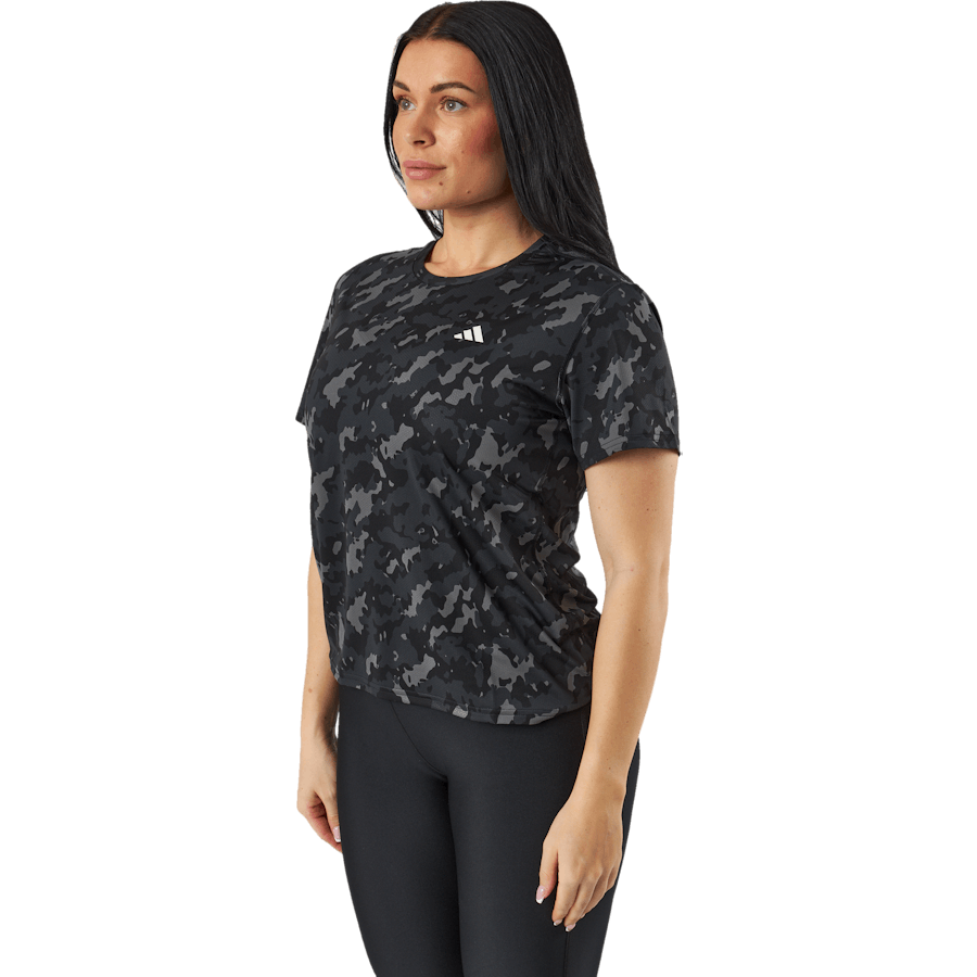 Own the Run Camo Running T-Shirt Schwarz