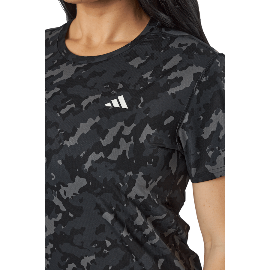 Own the Run Camo Running T-Shirt Schwarz